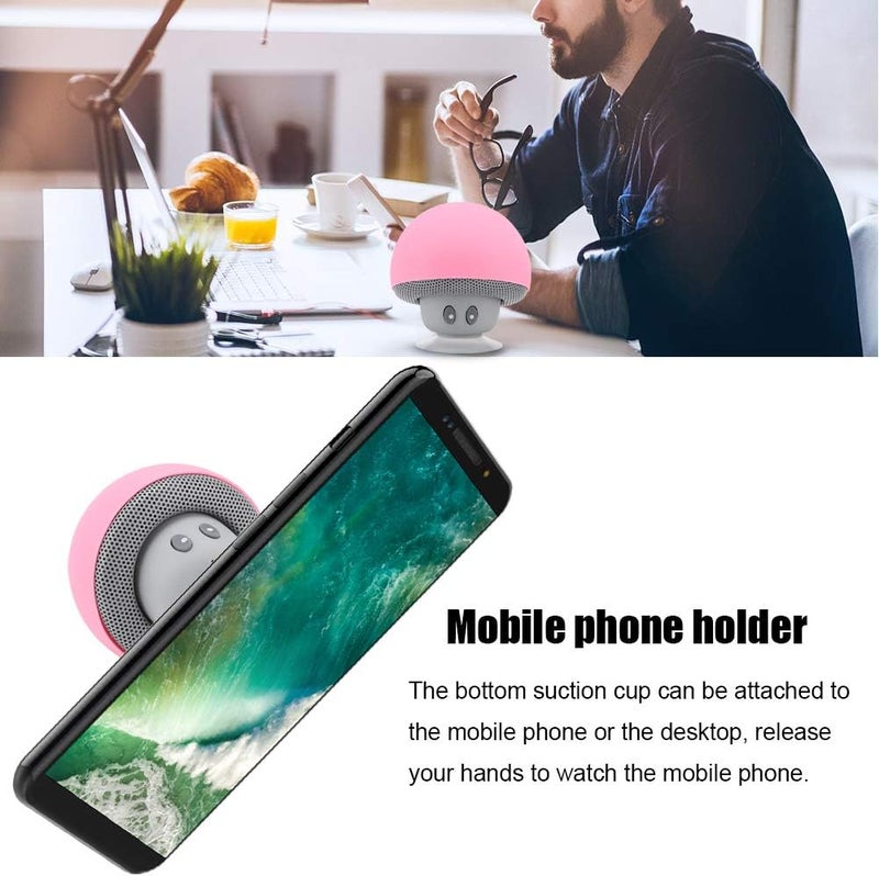 Tangxi Speaker, Mini Portable Bluetooth3.0 Mushroom Speaker, Noise Reduction Subwoofer with Suction Cup Function for Family, Friends, Kids - Image 4